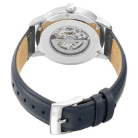 Titan Automatic Champagne Dial Blue Leather Strap Watch for Men
