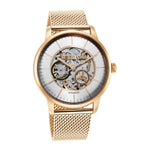 Titan Skeletal Automatic Gold Dial Gold Stainless Steel Strap Watch for Men