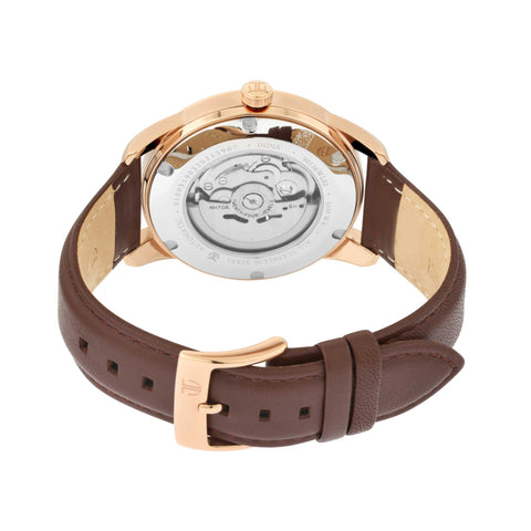 Titan Automatic Sectoral Black Dial Brown Leather Strap Watch for Men