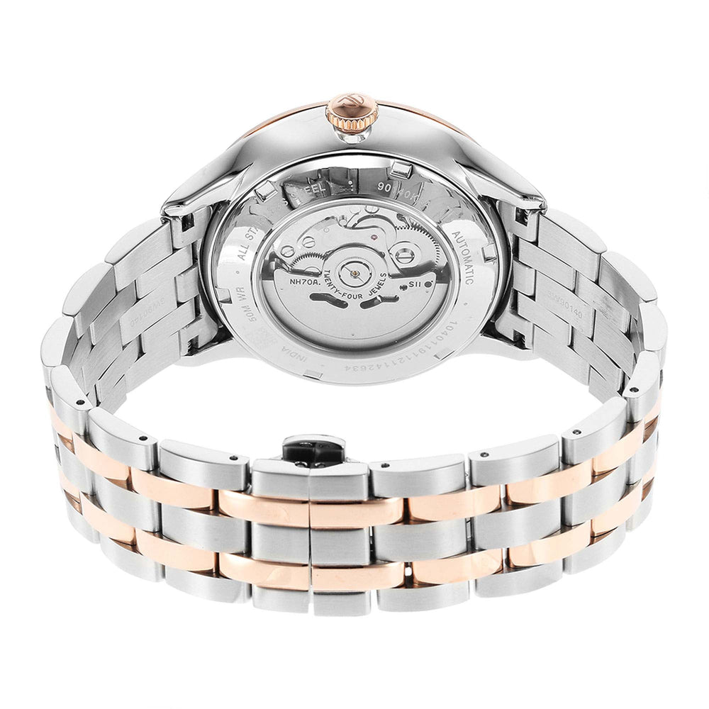 Titan Metal Mechanicals Silver Dial Stainless Steel Strap Watch 90140KM01