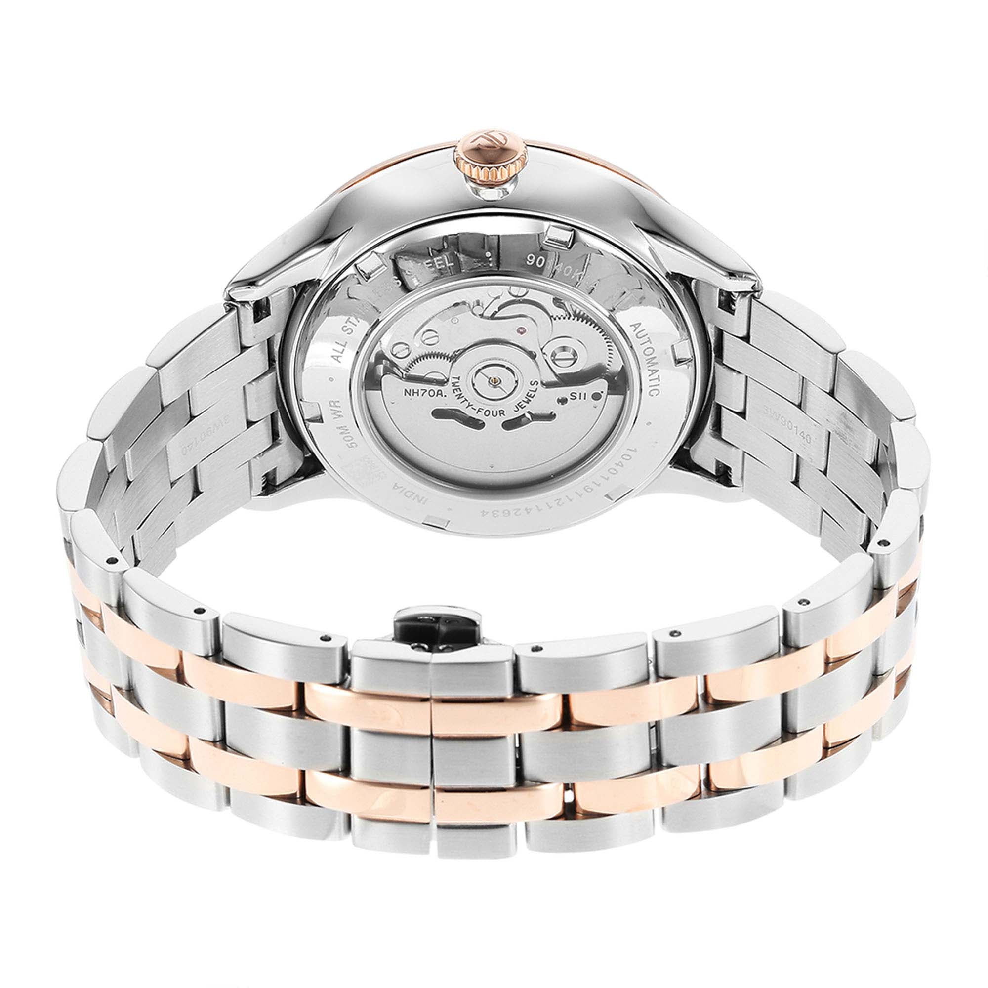 Titan Metal Mechanicals Silver Dial Stainless Steel Strap Watch 90140KM01