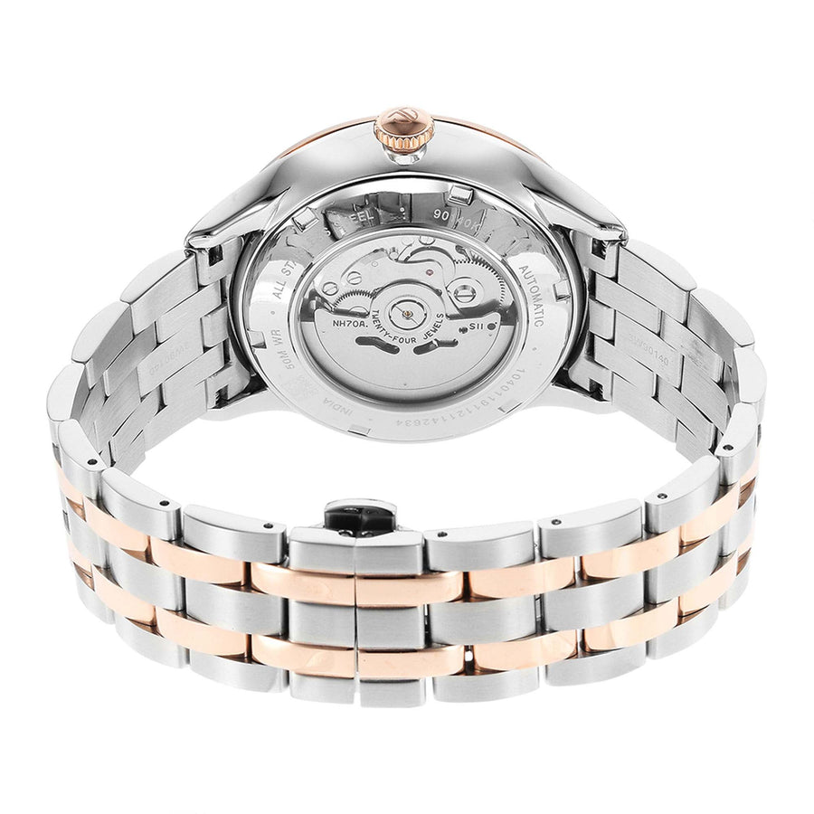 Titan Metal Mechanicals Silver Dial Stainless Steel Strap Watch 90140KM01