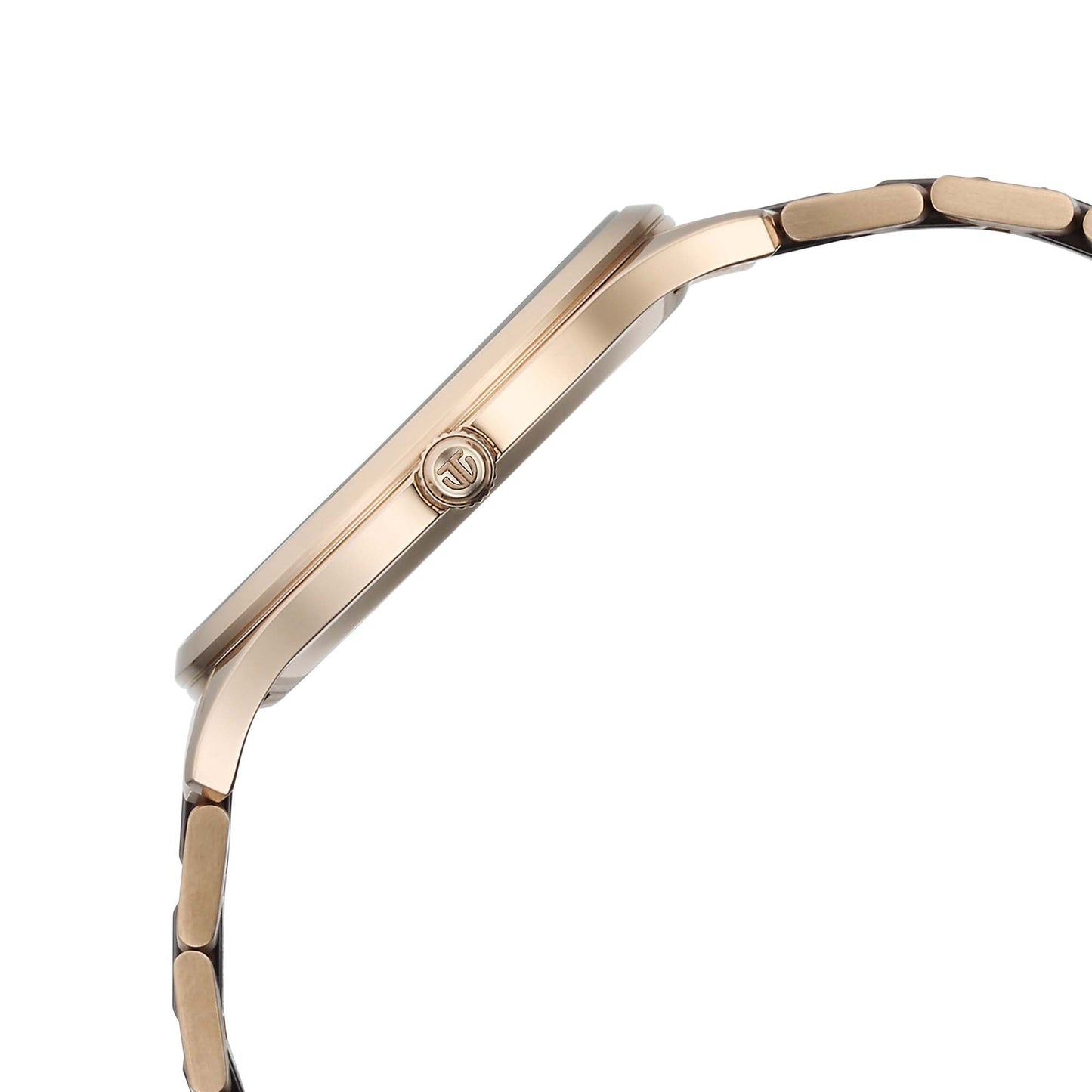 Titan Slim Ceramic Fusion Quartz Analog with Date Grey Dial Stainless Steel Strap Watch For Men