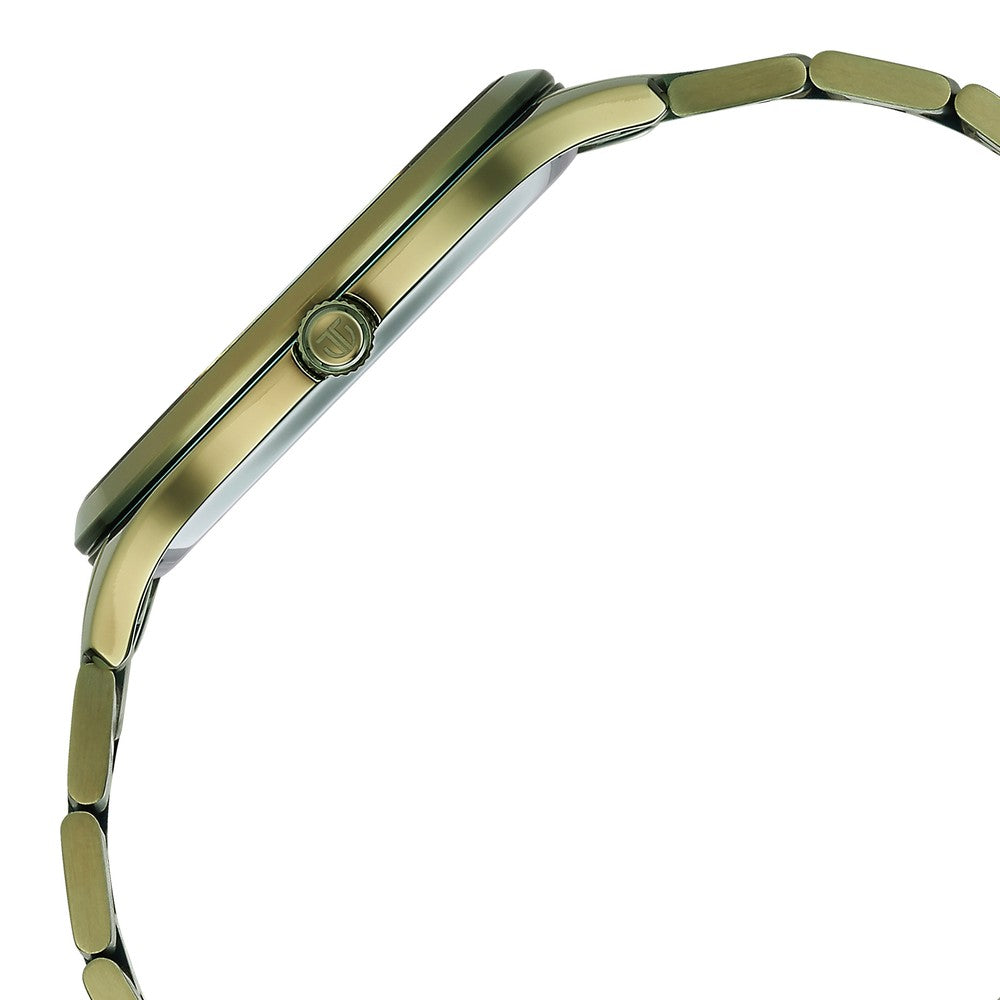 Titan Classique Slimline Green Dial Analog with Day and Date Stainless Steel Strap watch for Men