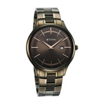 Titan Clasique Slim Quartz Analog with Date Brown Dial With Two Toned Color Stainless Steel Strap Watch For Men