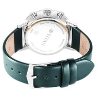 Titan Quartz Chronograph Silver Dial Leather Strap Watch for Men