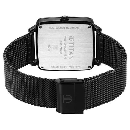 Titan Avant Garde Black Dial Quartz Multifunction Stainless Steel Strap watch for Men