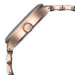 Titan Ceramic Fusion Quartz Multifunction Blue Dial With Two Toned Color Stainless Steel Strap Watch For Men