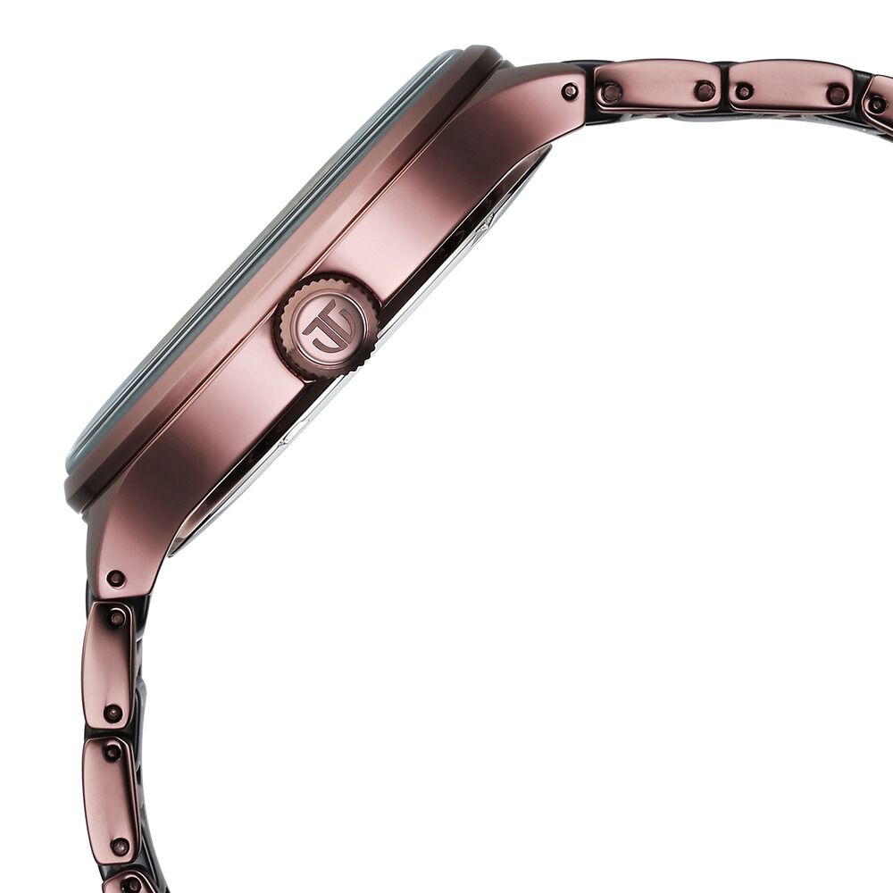 Titan Ceramic Fusion Multifunction Black Dial With Two Toned Color Stainless Steel Strap Watch For Men