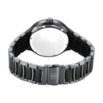 Titan Ceramic Fusion Multifunction Black Round Dial Two Toned Stainless Steel Strap Watch For Men