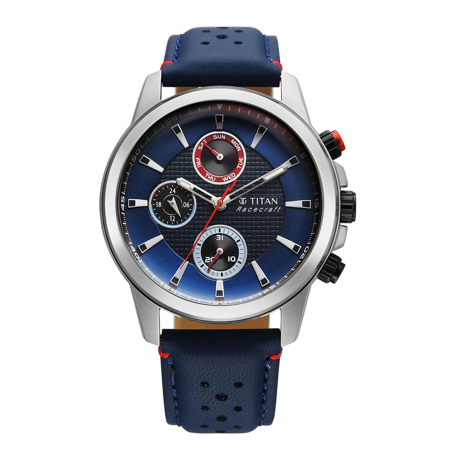 Titan Men Stainless Steel Round Shape Watches(90152KL01)