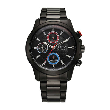Titan Men Stainless Steel Round Shape Watches(90152KM01)