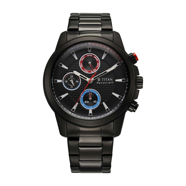 Titan Men Stainless Steel Round Shape Watches(90152KM01)