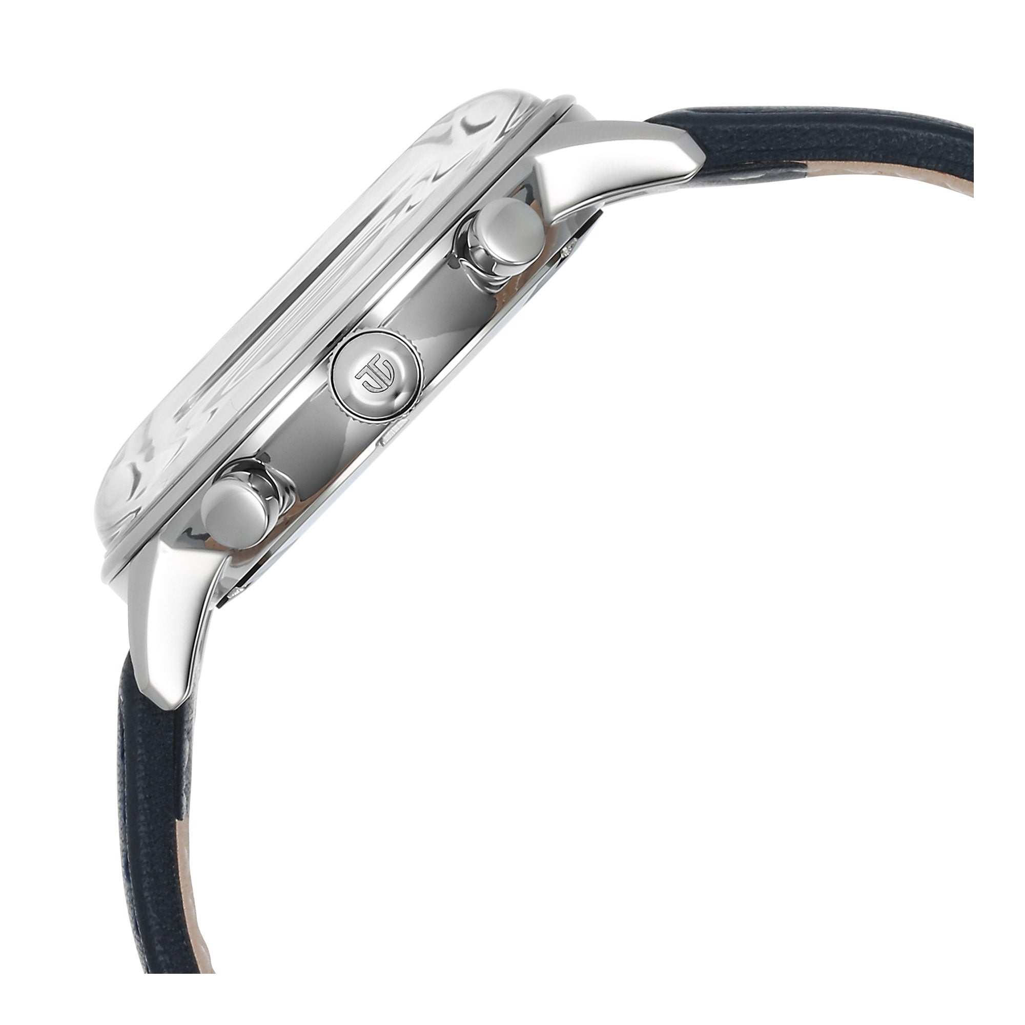 Titan Light Leathers Quartz Multifunction Black Dial Stainless Steel Strap Watch for Men