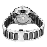 Titan Ceramic Fusion Automatic Black Dial Silver Dual-Toned Stainless Steel Bracelet Watch for Men
