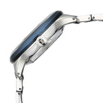 Titan Ceramic Fusion Automatic Blue Dial Silver Dual-Toned Stainless Steel Bracelet Watch for Men