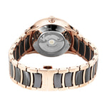 Titan Ceramic Fusion Automatic Black Dial Rose Gold Dual-Toned Stainless Steel Bracelet Watch for Men