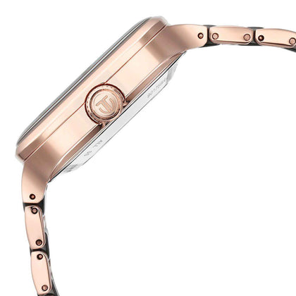 Titan Ceramic Fusion Automatic Square Black Dial Silver Dual-Toned Stainless Steel Bracelet Watch for Men