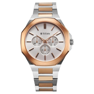 Titan Classique Slim Multifunction Case Material Stainless Steel ShapeRound Men Watch (90198KM01)