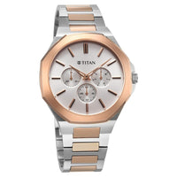 Titan Classique Slim Multifunction Case Material Stainless Steel ShapeRound Men Watch (90198KM01)