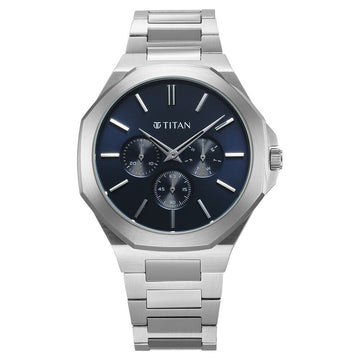 Titan Classique Slim Multifunction Case Material Stainless Steel ShapeRound Men Watch (90198SM01)