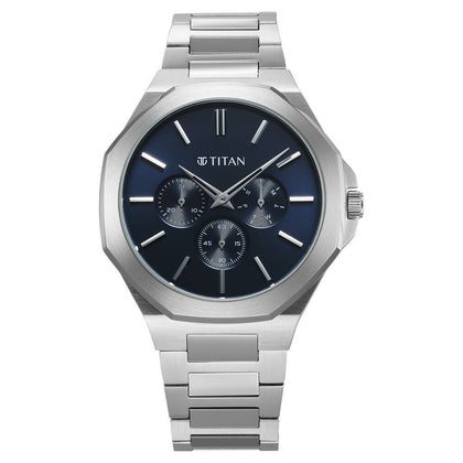 Titan Classique Slim Multifunction Case Material Stainless Steel ShapeRound Men Watch (90198SM01)