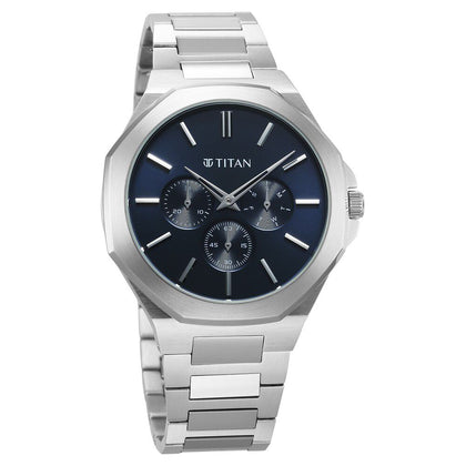 Titan Classique Slim Multifunction Case Material Stainless Steel ShapeRound Men Watch (90198SM01)