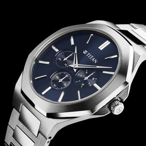 Titan Classique Slim Multifunction Case Material Stainless Steel ShapeRound Men Watch (90198SM01)