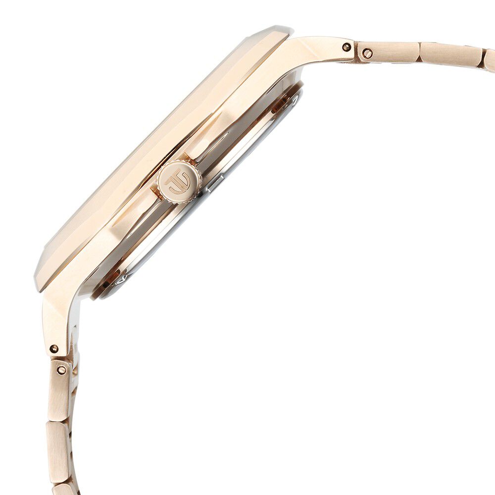 Titan Classic Slim Multifunction Multifunction Silver Dial Carnation Gold Stainless Steel Strap Watch For Men