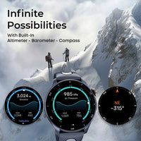 Titan Celestor Advanced GPS & Barometer 3.6 CM AMOLED Display with AOD, Piezoelectric Functional Crown Black Eclipse 90206AP01