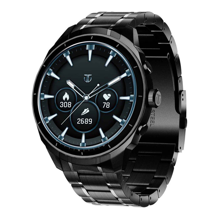 Titan Heritage Premium Smartwatch with All SS Design, 3.6 CM AMOLED Display, BT Calling, Advanced Chipset, Titan Health 90207NM01