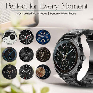 Titan Heritage Premium Smartwatch with All SS Design, 3.6 CM AMOLED Display, BT Calling, Advanced Chipset, Titan Health 90207NM01