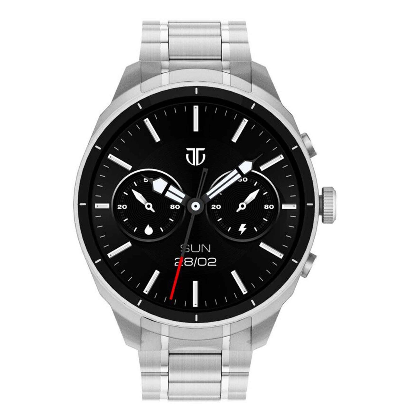 Titan Heritage Premium Smartwatch with All SS Design, 3.6 CM AMOLED Display, BT Calling, Advanced Chipset, Titan Health 90207SM01
