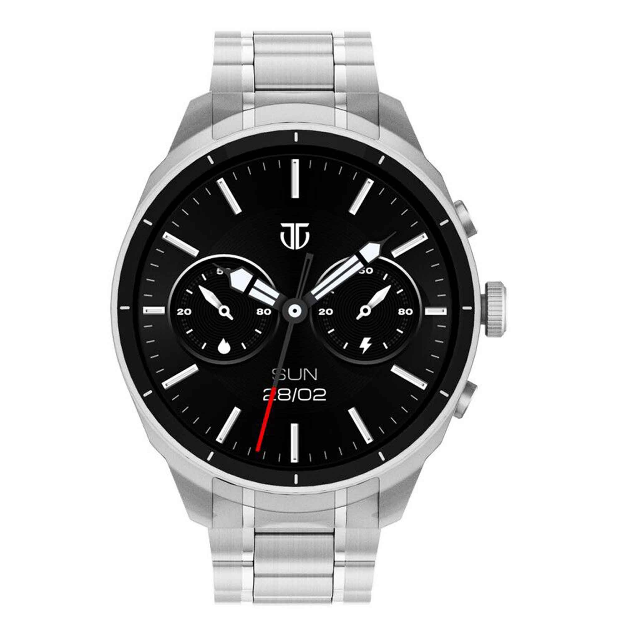 Titan Heritage Premium Smartwatch with All SS Design, 3.6 CM AMOLED Display, BT Calling, Advanced Chipset, Titan Health 90207SM01