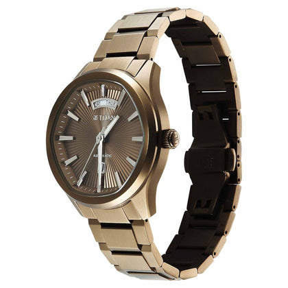 Titan Astral Concealed Automatic Analog with Khaki Dial Khaki Stainless Steel Strap Watch for Men