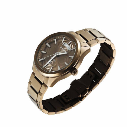 Titan Astral Concealed Automatic Analog with Khaki Dial Khaki Stainless Steel Strap Watch for Men