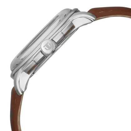 Titan Pink Dial Brown Leather Strap Multifunction Watch for Men