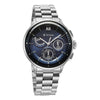 Titan Classique Blue Dial Silver Stainless Steel Strap Chronograph Watch for Men