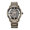 Titan Black Dial Brown Stainless Steel Strap Skeletal Automatic Watch for Men