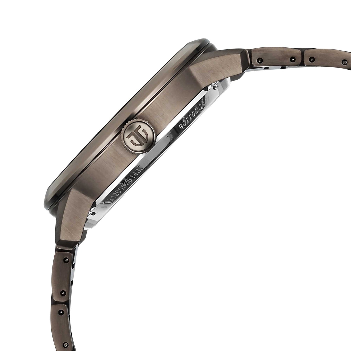 Titan Black Dial Brown Stainless Steel Strap Skeletal Automatic Watch for Men