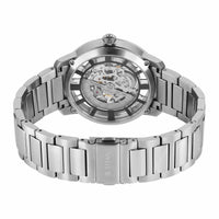 Titan Black Dial Silver Stainless Steel Strap Skeletal Automatic Watch for Men