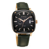 Titan Green Special Dial Leather Strap Concealed Automatic Watch for Men