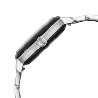 Titan White Dial Silver Metal Strap Concealed Automatic Watch for Men