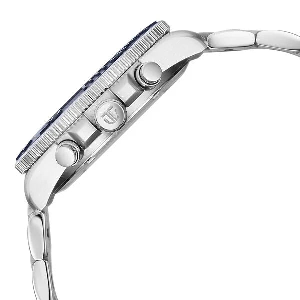 Titan Octane Blue Dial Silver Stainless Steel Multifunction Watch for Men