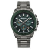 Titan Octane Green Dial Grey Stainless Steel Multifunction Watch for Men