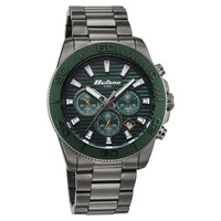 Titan Octane Green Dial Grey Stainless Steel Multifunction Watch for Men