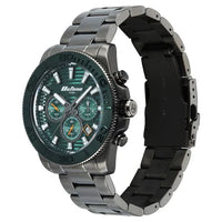 Titan Octane Green Dial Grey Stainless Steel Multifunction Watch for Men
