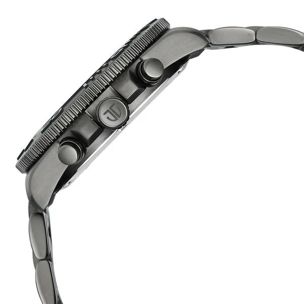 Titan Octane Green Dial Grey Stainless Steel Multifunction Watch for Men