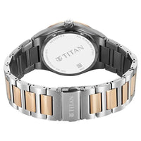 Titan Regalia Silver Dial Two Toned Stainless Steel Analog with Date Watch for Men