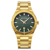 Titan Regalia Green Dial Gold Stainless Steel Analog with Date Watch for Men